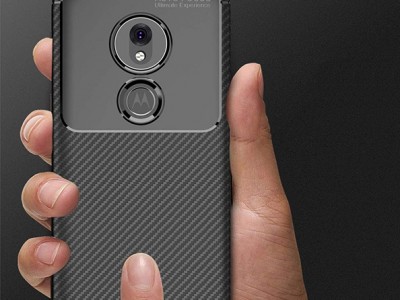 Carbon Fiber Blue (modr�) - Ochrann� kryt (obal) pre Moto G7 Play