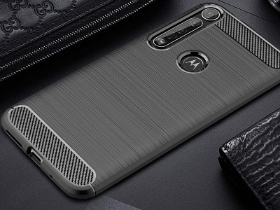 Fiber Armor Defender Black (�ierny) - Odoln� ochrann� kryt (obal) na Moto G8 Plus