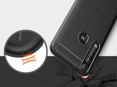 Fiber Armor Defender Black (�ierny) - Odoln� ochrann� kryt (obal) na Moto G8 Plus