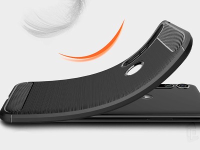 Fiber Armor Defender Black (�ierny) - Odoln� ochrann� kryt (obal) na Moto G8 Plus