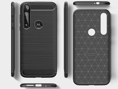 Fiber Armor Defender Black (�ierny) - Odoln� ochrann� kryt (obal) na Moto G8 Plus