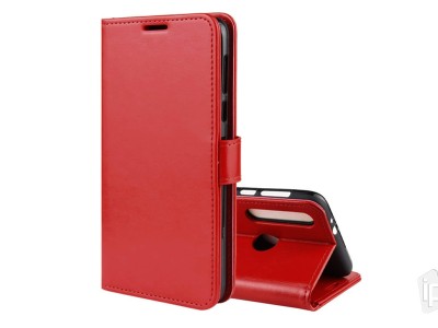 Elegance Stand Wallet Red (erven) - Peaenkov puzdro na Moto G8 Plus **VPREDAJ!!