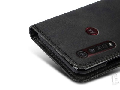 Elegance Stand Wallet Black (ierne) - Peaenkov puzdro na Moto G8 Plus