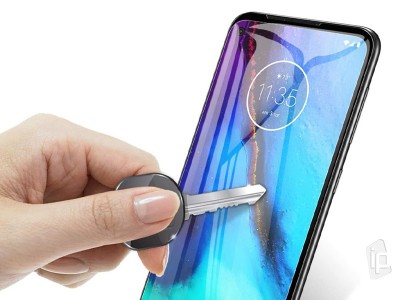 2.5D Glass - Tvrden� ochrann� sklo s pokryt�m cel�ho displeja pre Moto G8 Power (�ierne) **AKCIA!!
