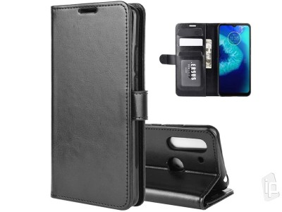 Elegance Stand Wallet Black (ierne) - Peaenkov puzdro na Moto G8 Power Lite