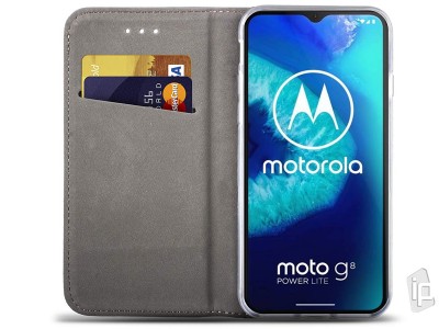 Fiber Folio Stand Blue (modr�) - Flip puzdro na Moto G8 Power Lite