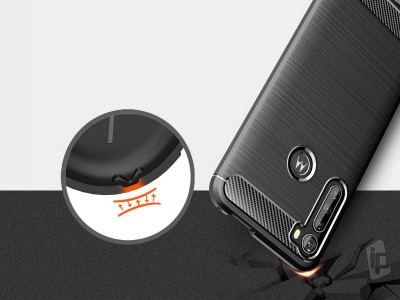 Fiber Armor Defender Black (�ern�) - Odoln� ochrann� kryt (obal) na Moto G8 Power