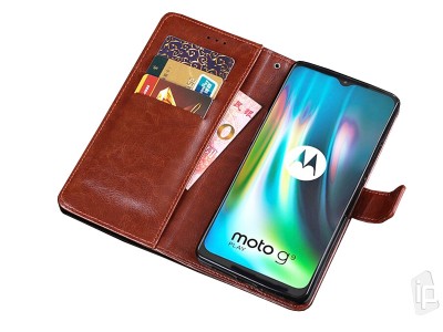 Elegance Stand Wallet Blue (modr�) - Pe�a�enkov� puzdro na Moto G9 Play