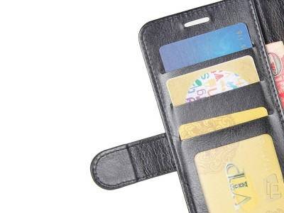Elegance Stand Wallet Black II (�ierne) - Pe�a�enkov� puzdro na Moto G9 Play **AKCIA!!