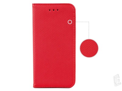 Fiber Folio Stand Red (erven) - Flip puzdro na Moto G9 Play