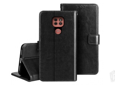 Elegance Stand Wallet Black (ierne) - Peaenkov puzdro na Moto G9 Play