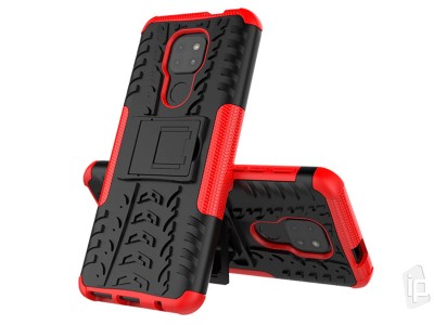 Spider Armor Case (ierno-erven) - Odoln ochrann kryt (obal) na Moto G9 Play