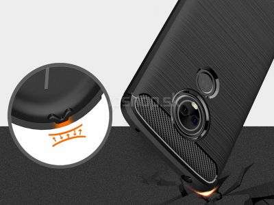 Fiber Armor Defender Grey (�ed�) - odoln� ochrann� kryt (obal) na Moto E5 Plus **AKCIA!!