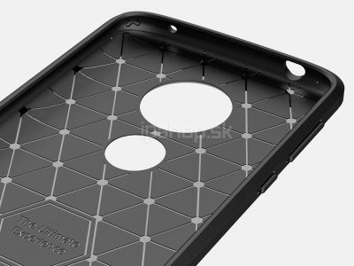 Fiber Armor Defender Grey (�ed�) - odoln� ochrann� kryt (obal) na Moto E5 Plus **AKCIA!!