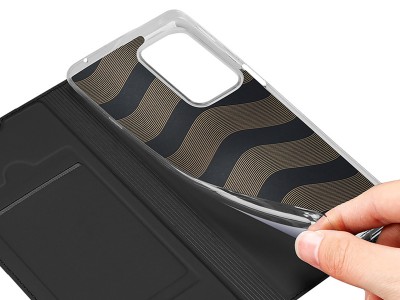 Luxusn� Slim Fit puzdro (�ierna) pre Motorola Moto Edge 20 Pro