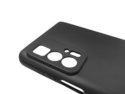 Matte TPU Black - Ochrann kryt s ochranou kamery pre Motorola Moto Edge 20 Pro (ierny)