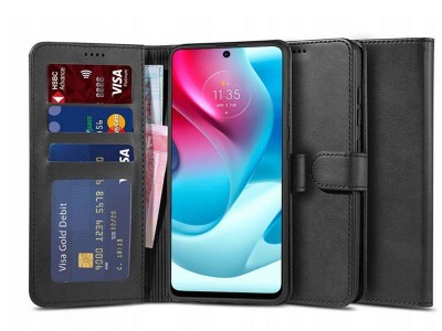 Tech-Protect Wallet – Peňaženkové puzdro pre Motorola Moto G60s (čierne)
