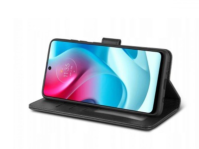 Tech-Protect Wallet � Pe�a�enkov� puzdro pre Motorola Moto G60s (�ierne)