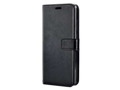 Elegance Stand Wallet Black (čierne) - Peňaženkové puzdro na Motorola Moto G9 Plus **AKCIA!!