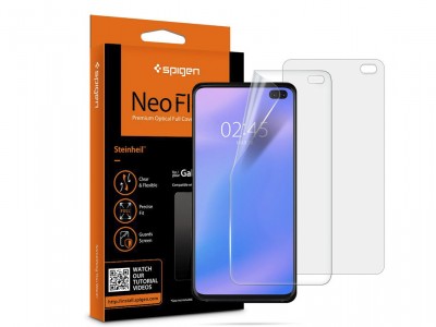 2x SPIGEN Screen Protector Neo Flex HD - Ochrann flia na displej pre Samsung Galaxy S10 Plus s ochranou celho displeja
