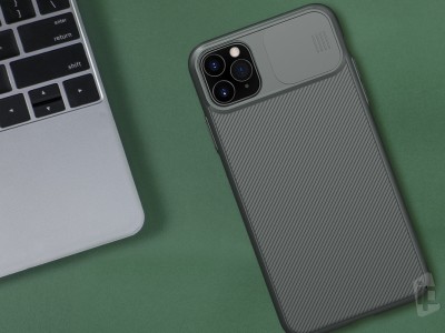 Slim CamShield (tmavozelen) - Plastov kryt (obal) s ochranou kamery na Apple iPhone 11 Pro Max