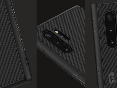 Nillkin Carbon Synthetic Fiber Plaid Case (ierny) - Ochrann kryt (obal) pre Samsung Galaxy Note 10 Plus