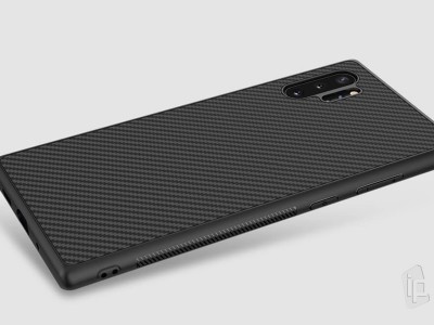 Nillkin Carbon Synthetic Fiber Plaid Case (ierny) - Ochrann kryt (obal) pre Samsung Galaxy Note 10 Plus