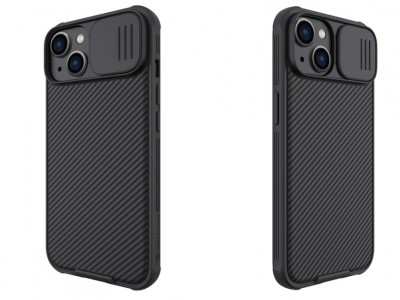 Nillkin CamShield Pro (�ierny) - Plastov� kryt (obal) s ochranou kamery na iPhone 14