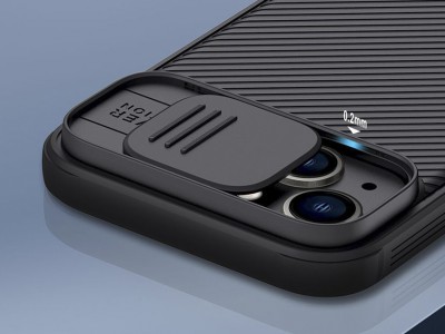 Nillkin CamShield Pro (ierny) - Plastov kryt (obal) s ochranou kamery na iPhone 14