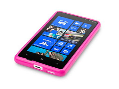 Ochrann kryt (obal) TPU na Nokia Lumia 820 Pink (ruov) **AKCIA!!