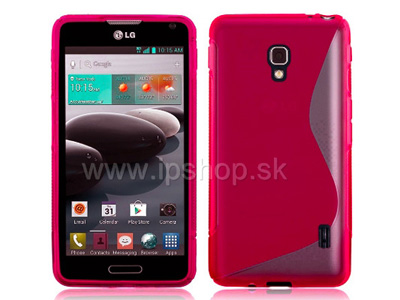 Ochrann gelov kryt (obal) LG Optimus F6 (D500/D505) Pink Wave + flia na displej **VPREDAJ!!