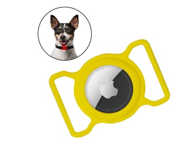 Obojok pre psa/maku so siliknovm obalom pre Apple AirTag (lt)