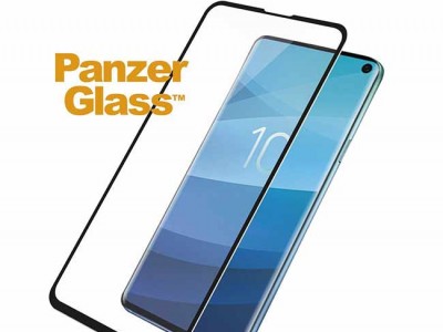 Panzerglass Case Friendly Glass Black - prmiov tvrden ochrann sklo na displej pre Samsung Galaxy S10e (G970F)
