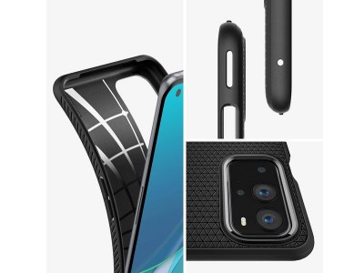 Spigen Liquid Air (ierny) - Luxusn ochrann kryt (obal) na OnePlus 9 Pro