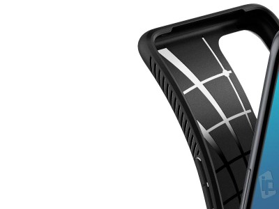 Spigen Liquid Air (ierny) - Luxusn ochrann kryt (obal) na OnePlus 9