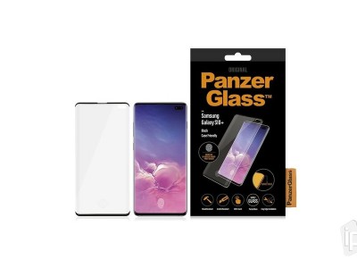 PanzerGlass Case Friendly Black (ierny) - Tvrden ochrann sklo na displej na Samsung Galaxy S10 Plus