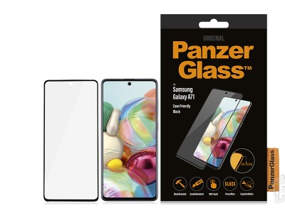 PanzerGlass Case Friendly Black (ierny) - Tvrden ochrann sklo na displej na Samsung Galaxy A71