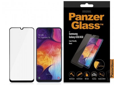 PanzerGlass Case Friendly Black (ern) - Tvrden ochrann sklo na displej na Samsung Galaxy A50 / A30S **AKCIA!!