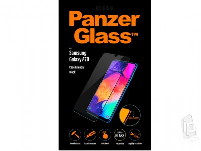 PanzerGlass Case Friendly Black (ierny) - Tvrden ochrann sklo na displej na Samsung Galaxy A70