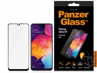 PanzerGlass Case Friendly Black (ierny) - Tvrden ochrann sklo na displej na Samsung Galaxy A70