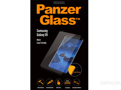 Panzerglass Case Friendly Glass Black - tvrzen sklo na cel displej pro Samsung Galaxy S9 ern