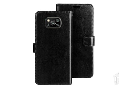 Elegance Stand Wallet Black (ern) - Penenkov pouzdro na Xiaomi Poco X3 NFC / X3 Pro