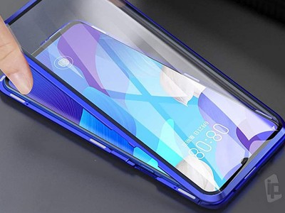 Magnetic Shield 360 Blue (modr) - Magnetick kryt s obojstrannm sklom na Xiaomi Poco X3 NFC / X3 Pro