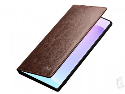 QIALINO Classic Leather Wallet Book (hnd) - Luxusn koen pouzdro pro Samsung Galaxy Note 10 Plus