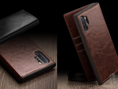 QIALINO Classic Leather Wallet Book (hned) - Luxusn koen puzdro pre Samsung Galaxy Note 10