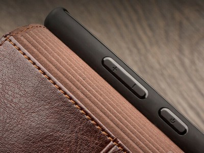 QIALINO Classic Leather Wallet Book (hned) - Luxusn koen puzdro pre Samsung Galaxy Note 10