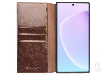 QIALINO Classic Leather Wallet Book (hned) - Luxusn koen puzdro pre Samsung Galaxy Note 10 Plus