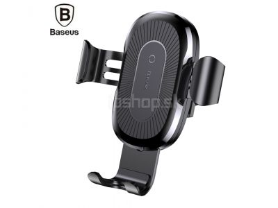 Baseus 10W Wireless Car Holder Black - drk do auta do mky ventiltoru s bezdrtovm nabjanm