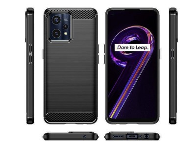 Tech-Protect Carbon � Ochrann� kryt pre Realme 9 Pro (�ierny)