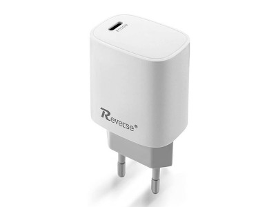 Reverse Travel Charger (20W) – Kompaktná nabíjačka USB-C (biela)